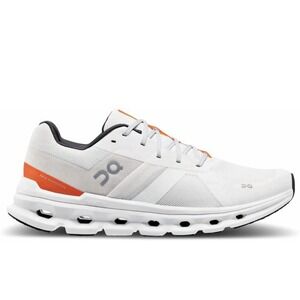 On Cloud Undyed White/Orange Cloudrunner  Men's Running Shoes Size 9.5 M